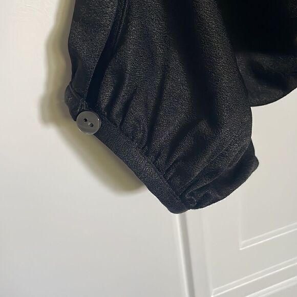 W by Worth Black Draped Blouse - Picture 5 of 7